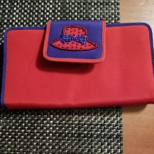 Red Hat Lady Wallet or Blue Checkbook Wallet